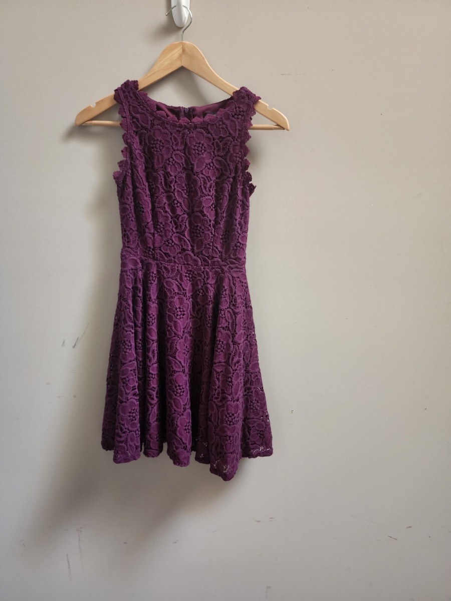 Jodi Kristopher Dress Womens Fit & Flare Lace Dress Scallop Size 0 Prom  Wedding