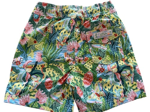 Crew Cuts Swim Trunks Shorts Boys Size 5 Tropical Butterfly Lined Pockets - Picture 2 of 7