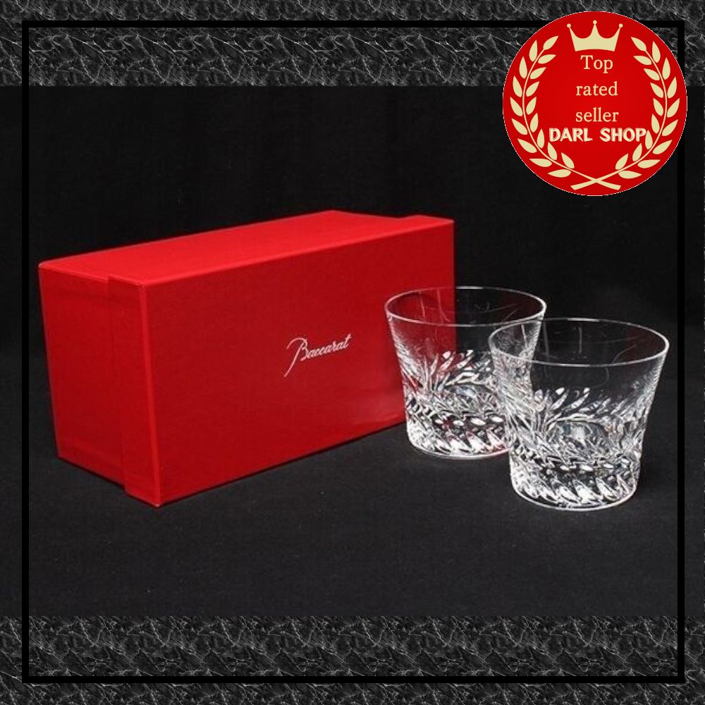 Baccarat Tumbler Gloria 2016 Crystal Rock Glass Set of 2 Unused 
