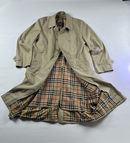 Burberrys Vintage 80er beige Trenchcoat mit Nova Check Futter & herausnehmbarer Wolle - Bild 1 von 10