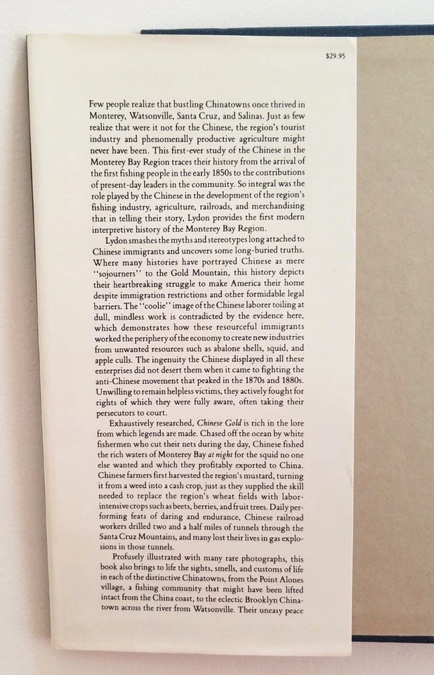 CHINESE GOLD, The Chinese in The Monterey Bay Region, author inscribed hardcover - Image 2 of 4