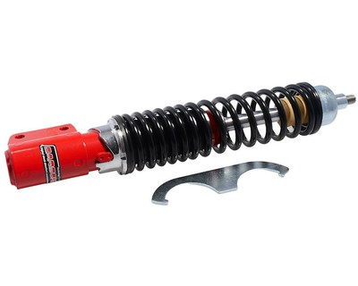 Stoßdämpfer CARBONE Sport vorne schwarz rot, kompatibel für Vespa PX80-P200,  T5