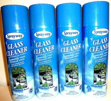 4 Pack Glass Cleaner Streak Free, Clean, Fresh Scent Sprayway 23 Oz ea.
