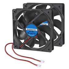 120Mm X 25Mm DC 12V Cooling Fan for Fan Server Chassis Power Inverter PC -2 Pack