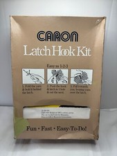 Vintage Latch Hook Kit 1977 Twilight Sail Caron 26X20 New Orange,Yellow  Bro