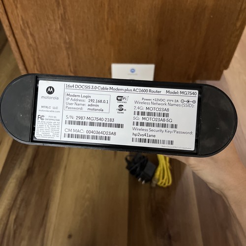 MG7540 Motorola 16x4 Docsis 3.0 Cable Modem + AC1600 WiFi Wireless Router - 第 10/11 張圖片