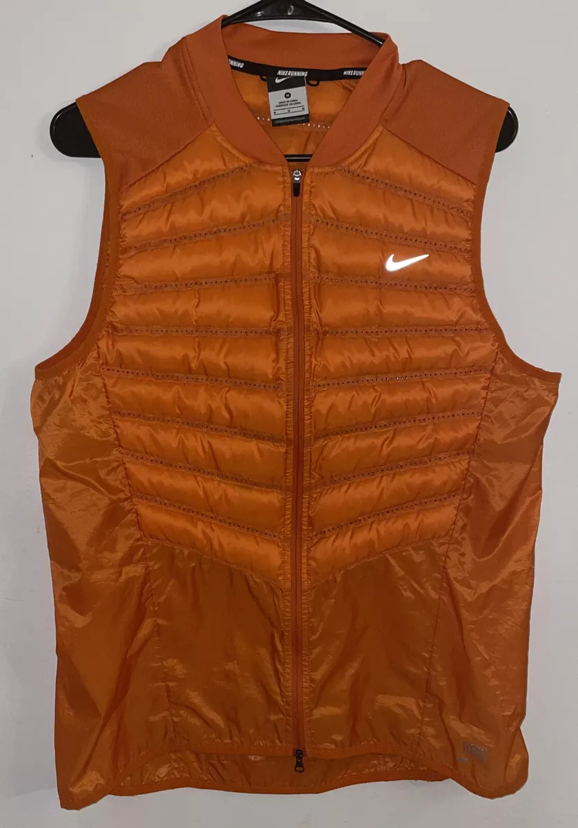 overholdelse tidsskrift Slud Nike Aeroloft 800 Down Mens Running Vest Orange Puffer SZ Medium | eBay