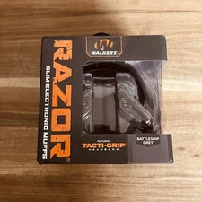 Walker's Razor Tacti-Grip Electronic Earmuff NRR 23 db Gray  GWP-RSEMRH-BGY