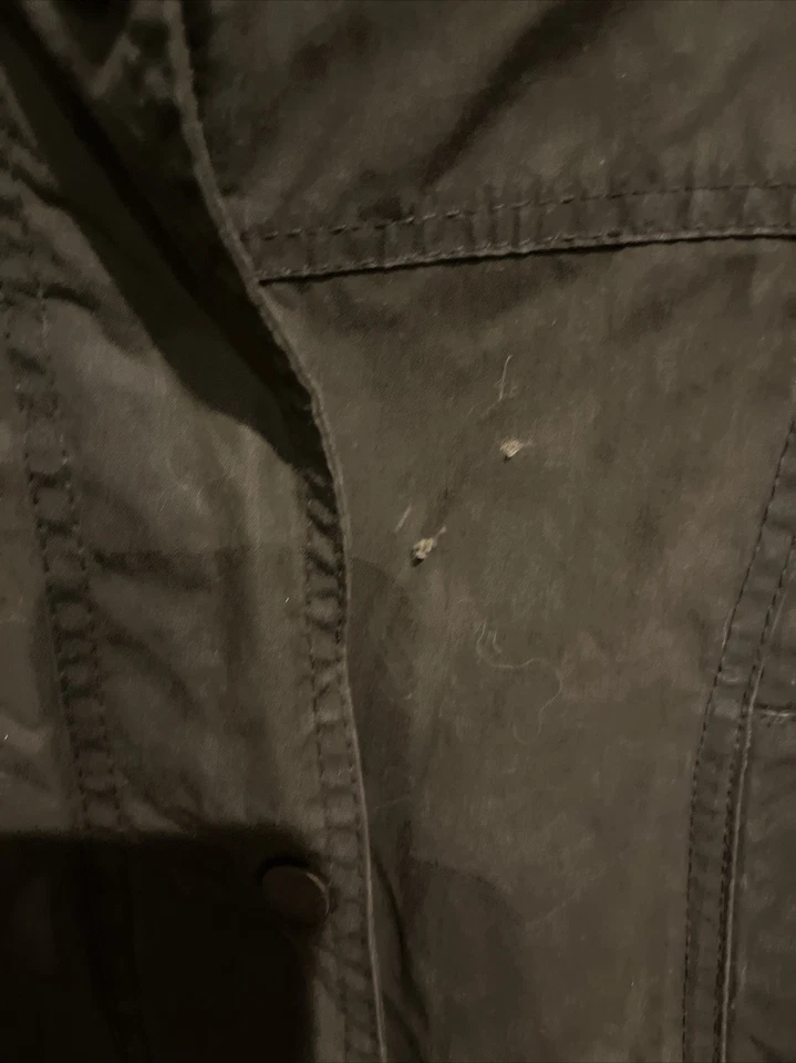 Chaqueta encerada BARBOUR Winter Force Parka para mujer Reino Unido 14, EE. UU. 10 forrada de lana Sherpa Foto 3 de 4