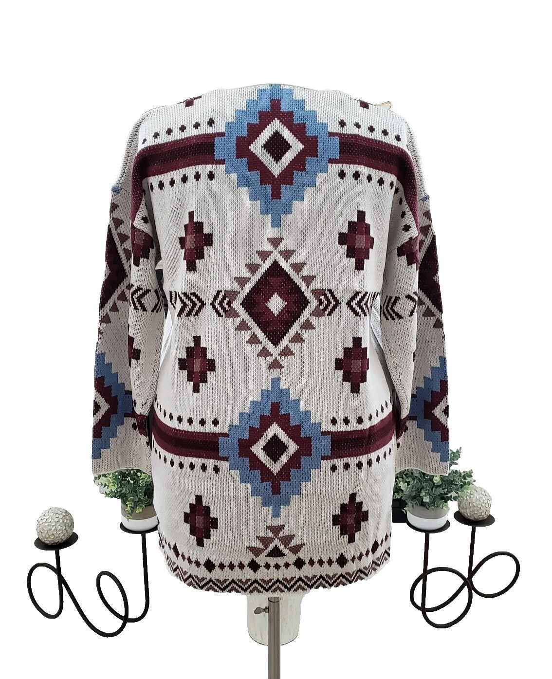 Suéteres para mujer tribal geométrico Poliéster