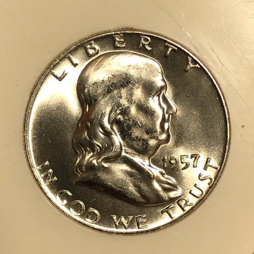 1957-D BU Franklin Half Dollar  Cherrypicked /Uncirculated Bank Rolls Yrs Ago