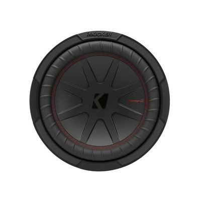 Kicker Audio CompR 10'' Subwoofer Doppelschwingspule 4 Ohm schwarz/silber/rot