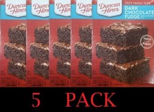 5x Duncan Hines DARK CHOCOLATE FUDGE Baking Brownie Mix 18.2 oz - 5 PACK