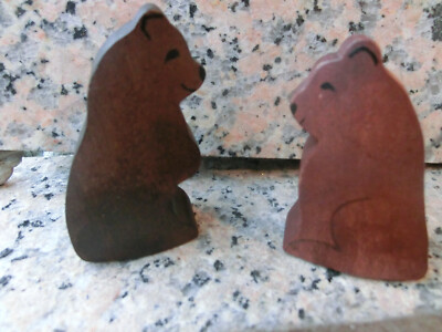 Kinderkram Ostheimer Figuren 2 Bären Bärenkinder Braunbären Holzpielzeug