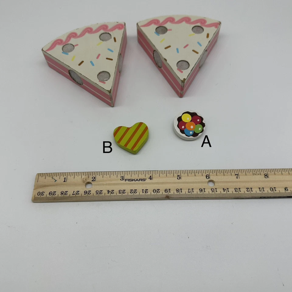 Piezas de repuesto para pastel Melissa & Doug rosa blanco espolvorea caramelo corazón ELIGE Foto 4 de 4