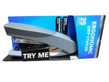 Swingline Ergonomic Grip Compact Stapler, 25 Sheets Capacity, Grey