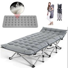 NAIZEA Folding Camping Bed Military Pearl Mattress Sleeping Cot W/Carry Bag Gift