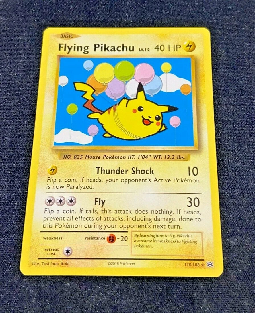 Flying Pikachu 110 108 Evolutions Pokemon Secret Rare