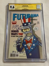 Futurama #80 CGC 9.6 4x Signed Billy West David X Cohen John Dimaggio Lamarche