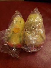 Vintage Stuffed Easter Chick  Duck NOS 4 1/2" Tall