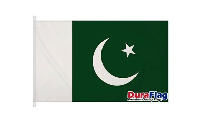 PAKISTAN 5X3 HOCHWERTIGE FAHNE (150cm X 90cm) DURAFLAG mit CLIPS / HAKEN