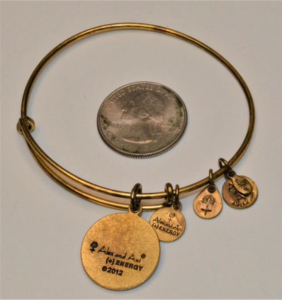 Vtg 2012 Alex & Ani Messingfarbenes Hängende Charms Sonne Innen Kreis - Bild 2 von 2