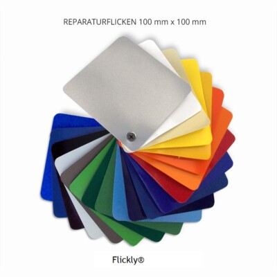 Flickly  Planen Reparatur Pflaster Tape 10cm x10 cm Selbstklebend Zelte Anhänger
