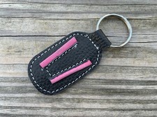Car Key Chain Handmade Black Genuine Leather Keys Holder Key Rings New