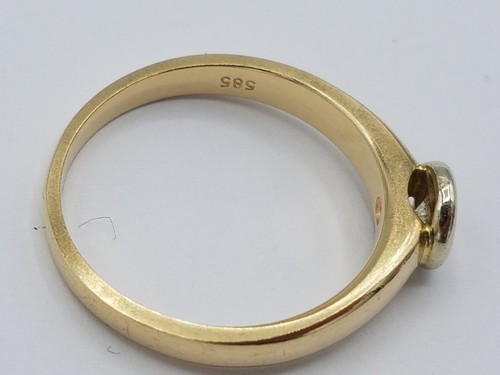 Solitär Brillant Ring aus Rose ` Gold 585 punziert Gr. 60 ca. 0,3ct - Bild 4 von 4