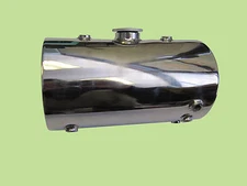 STAINLESS STEEL Custom Round Oil Tank for Harley Chopper Bobber 