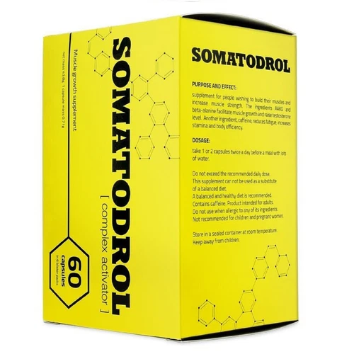 SOMATODROL - 60-180 Capsules -Natural Testo-Booster Muscle Regeneration Strength