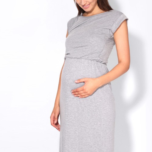 Maternity Summer Maxi Dress Stretch Belly Waist Pregnancy Long Casual Sundress - Picture 6 of 34