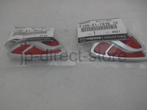 Genuine Mazda Anfini RX-7 FD3S RED Emblem Front & Rear Set OEM - Picture 6 of 6