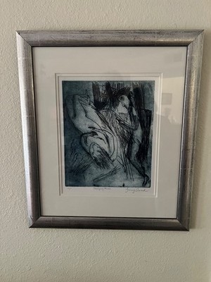 Garry Shead Australian Artists Framed Etching 'Sleeping Muse'