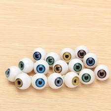 8 Pcs Round Acrylic Doll Eyes Eyeballs - 14mm - 4 color