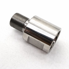1/2-28 Male To 5/8-24 Female Thread Adapter Stainless Steel CNC Machined
