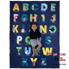 ABC Rug for Kids XL 80" x 60", Toddlers and Baby - Use in Nursery and