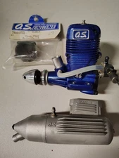 OS Max 46 La CL Blue Control Line Engine with Tongue Muffler & Starter Spinner