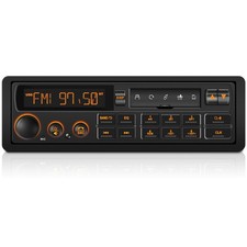 Vintage Single Din Car Stereo - Retro Radio For Classic Cars Bluetooth Usb Am