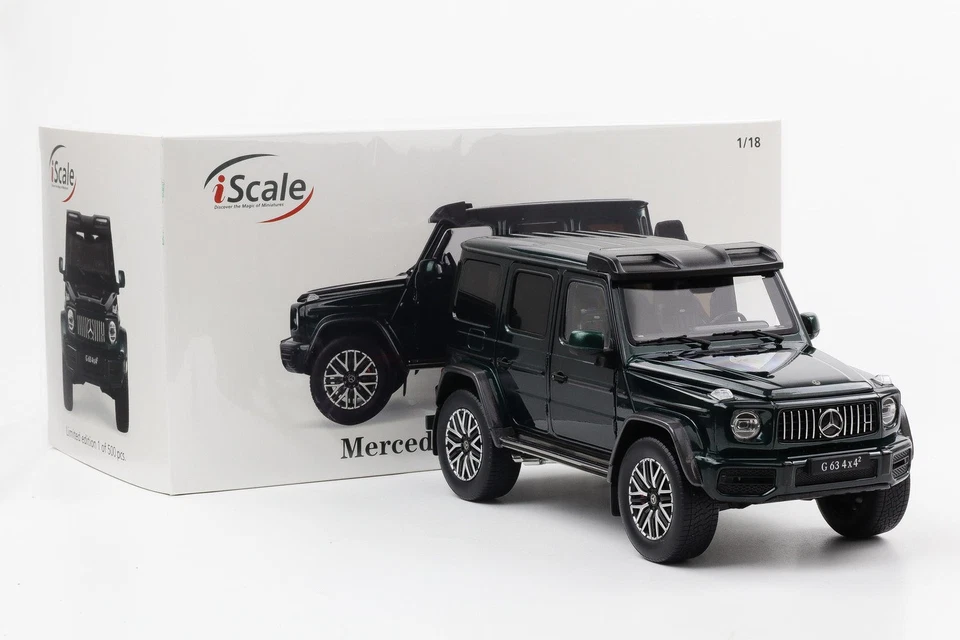 1:18 Mercedes-Benz AMG G63 W463 4x4 2022 smaragdgrün metallic iScale 500 Stk. - Bild 2 von 4