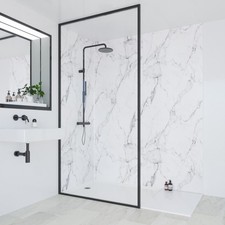 Multipanel Linda Barker Calacatta Marble Bathroom Wall Panel Hydrolock 2400x1200