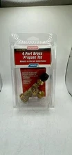 Camco 59113 Propane Brass Tee With 4 Port