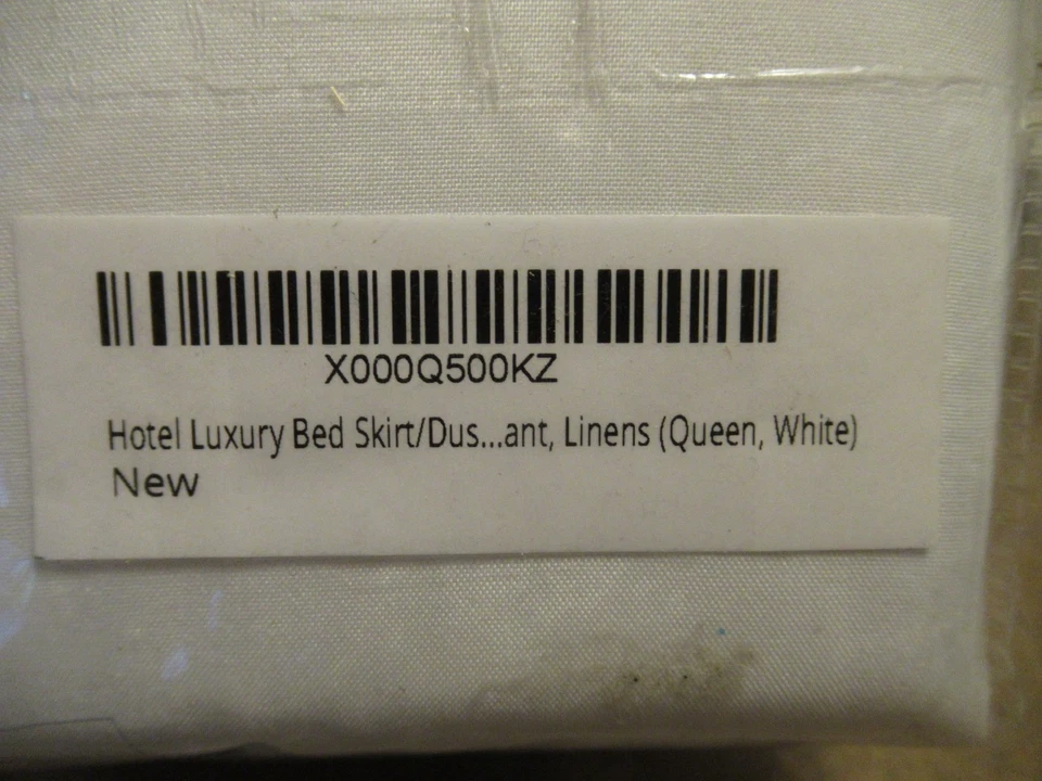Queen Size Bed Skirt White Hotel Luxury Platinum 1800 Collection 100% Microfiber - Image 3 of 3