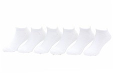 Jefferies Toddler Kid 6-Pairs Seamless Low Cut White Half Cushion Socks Sz: T