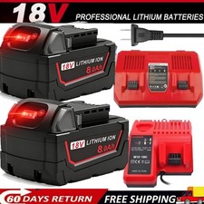 PACK 8.0Ah For Milwaukee For M18 18V Extended Capacity Battery 48-11-1860