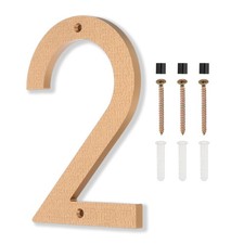 8 Inch House Numbers, House Address Numbers Sign Large Floating, Gold, 2