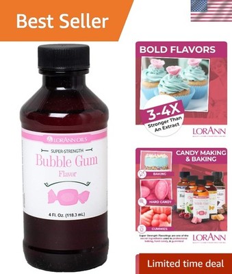 Professional Quality Bubble Gum Flavoring - 4 oz, 3-4X Stronger for Delights
