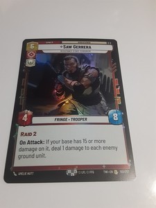 Star Wars Unlimited TCG Twilight Republic RARE FOIL Saw Gerrera 150/257