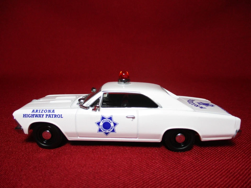 1:43 1966 Chevy Chevelle Arizona Highway Patrol Matchbox USA State Police Car - Image 3 of 4
