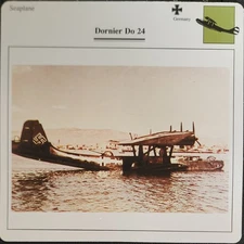 Dornier Do 24 Sea Plane Picture Original Vtg Aircraft Detail Collector Card 